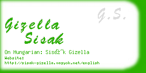 gizella sisak business card